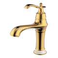 Gold Single Hole And Lever Vintage Basin Faucet